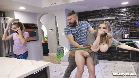 Sweeping Up With Her Big Natural Tits HD - Codi Vore