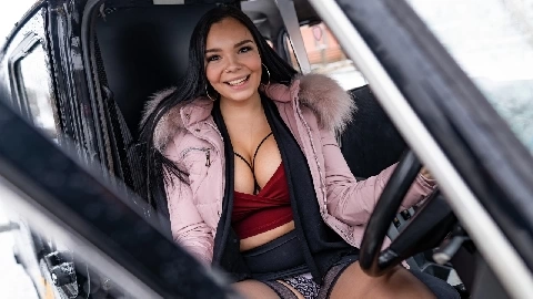 Anal Gaping on the Backseat - Sofia Lee