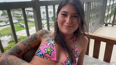 Public Balcony Sex With Horny Step Sister in HD - Charlotte Mae