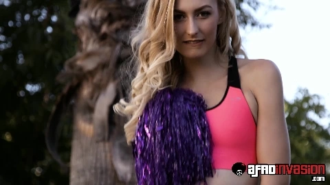 Sexy Cheerleader Alexa Grace Gets Hammer - AfroInvasion