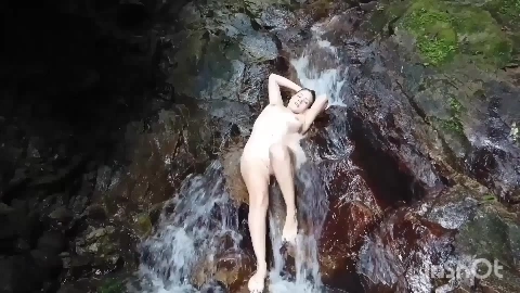 Blonde Lost in the Waterfall is Fucked - Sara Blonde