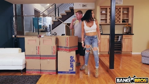 Secretly Fucking The Mover Around The House in HD