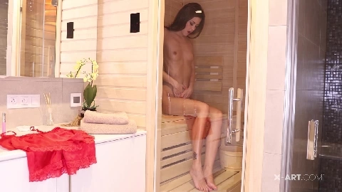 cindy shine luke sauna sex - x-art