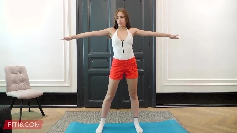 Fit18 Victoria J Downward Doggy Style
