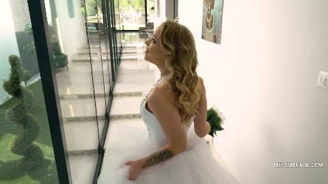 White Wedding Dress And A Tramp Stamp - Alexa Flexy