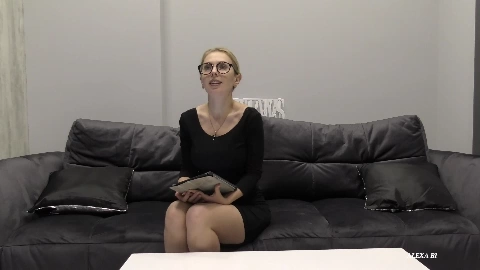 MILF Teacher at her first Porn Casting. Ass Fuck & Anal Creampie in 4K - Alexa Bi