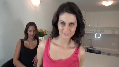 Three girls edging blowjob