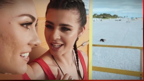 Horny Lifeguards Share A Cock - Kylie Rocket, Mackenzie Mace