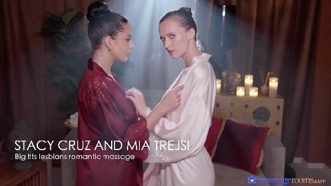 Big tits lesbians romantic massage - Stacy Cruz & Mia Trejsi