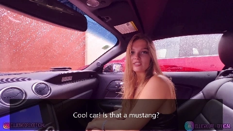 She Gave a Blowjob in Public in The Car - Ellie Moore