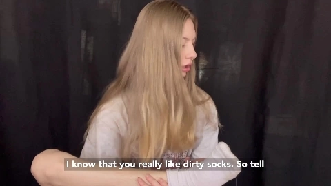 slave for socks - lucy spanks
